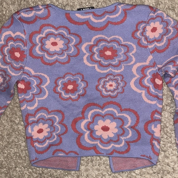 The Ragged Priest relaxed cardigan in mix retro floral - Picture 7 of 7